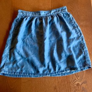 Madewell chambray mini skirt